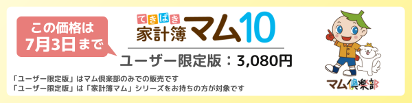 てきぱき家計簿マム10
